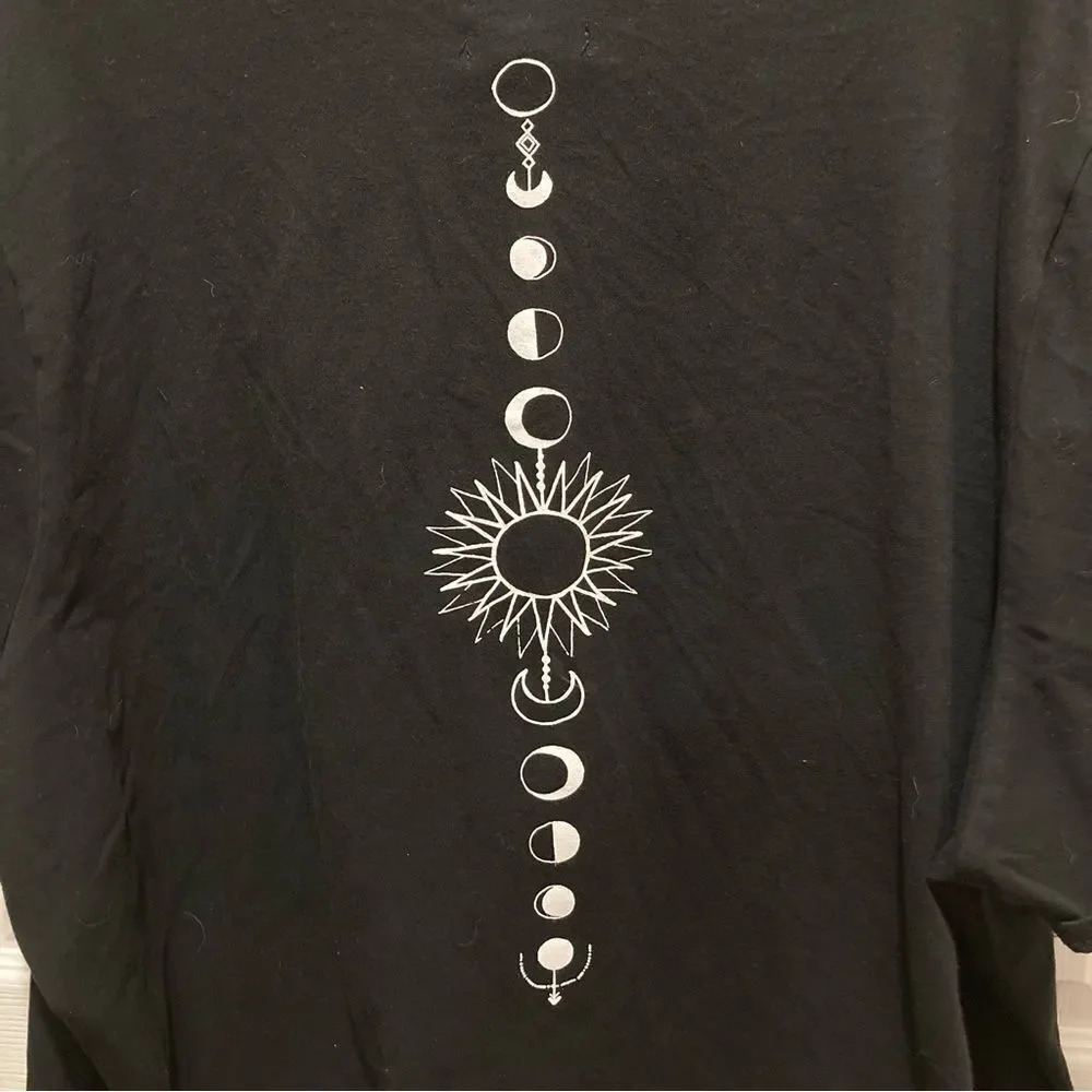 HOT TOPIC Grommet & D-Ring Strap Mock Neck Cutout Girls Crop T-Shirt Size 5X Jr - Picture 7 of 7